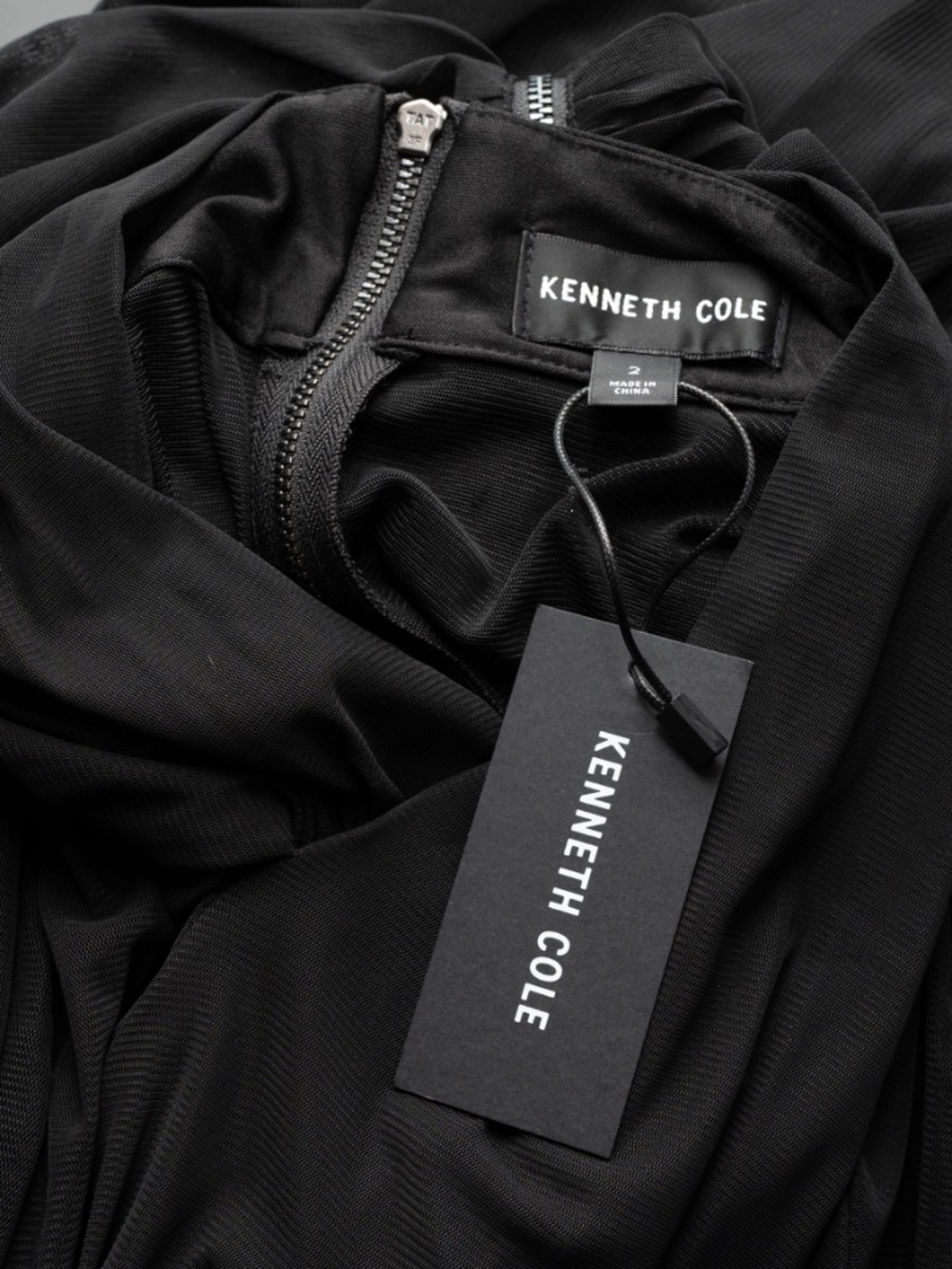 Kenneth Cole - Side Ruched Mesh Bodycon Dress - Picture 7 of 12